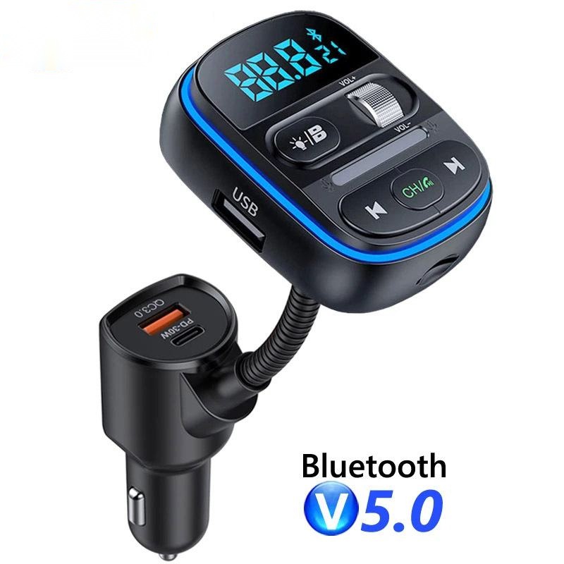 Car Accessories Qc - Transmissor FM T77 Bluetooth 5.0 para