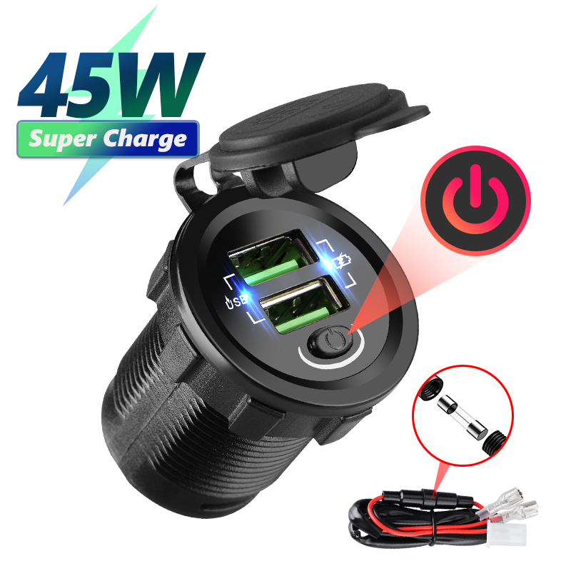 Car Accessories Qc - QC3.0-Carregador USB para carro, adaptador de