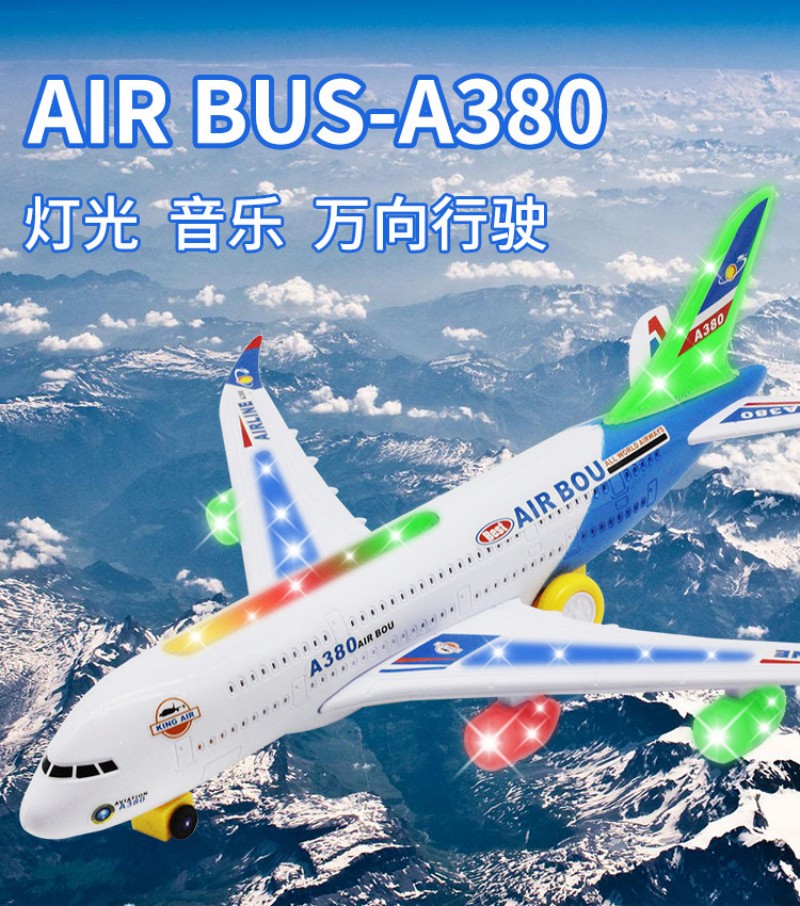 Car Accessories For Boys - Avião Elétrico Grande Modelo A380 com