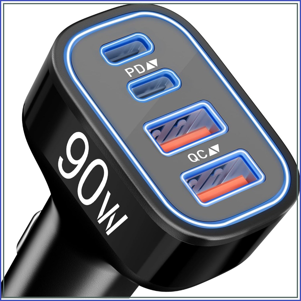 Car Accessories Qc - Carregador de Carro USB-C Rápido de