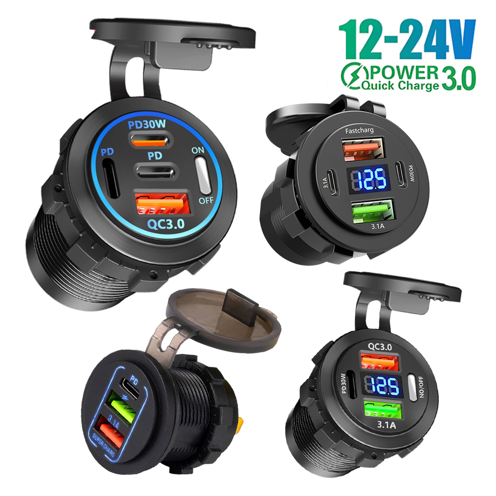 Tomada USB-C 12V QC3.0 PD Tipo - Car Accessories Qc avaliação e preço