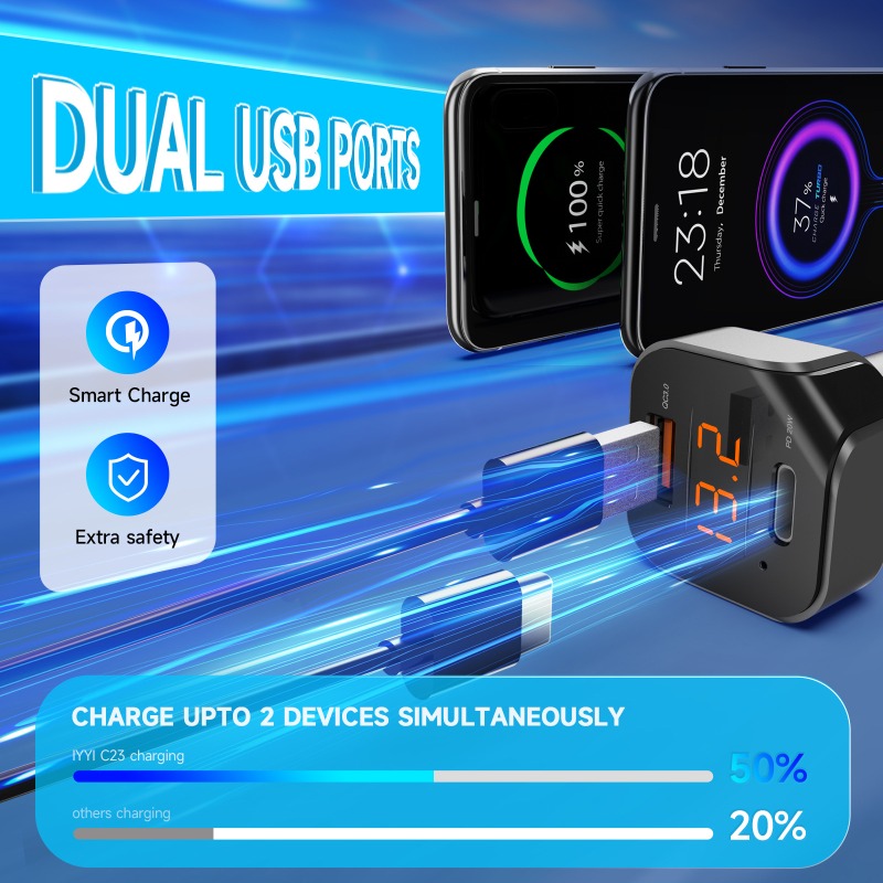 C23 Bluetooth 5.1 Carro MP3 Tr - Car Accessories Qc avaliação e preço