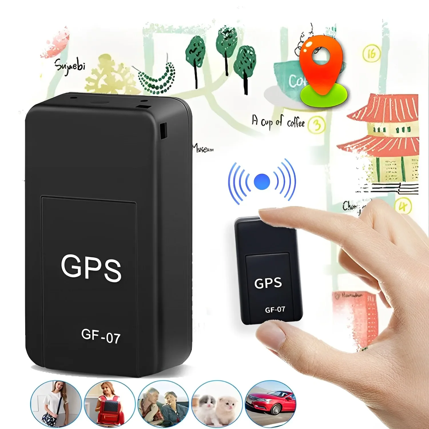GF-07 mini rastreador gps de a - Car Accessories For Elderly avaliação e preço