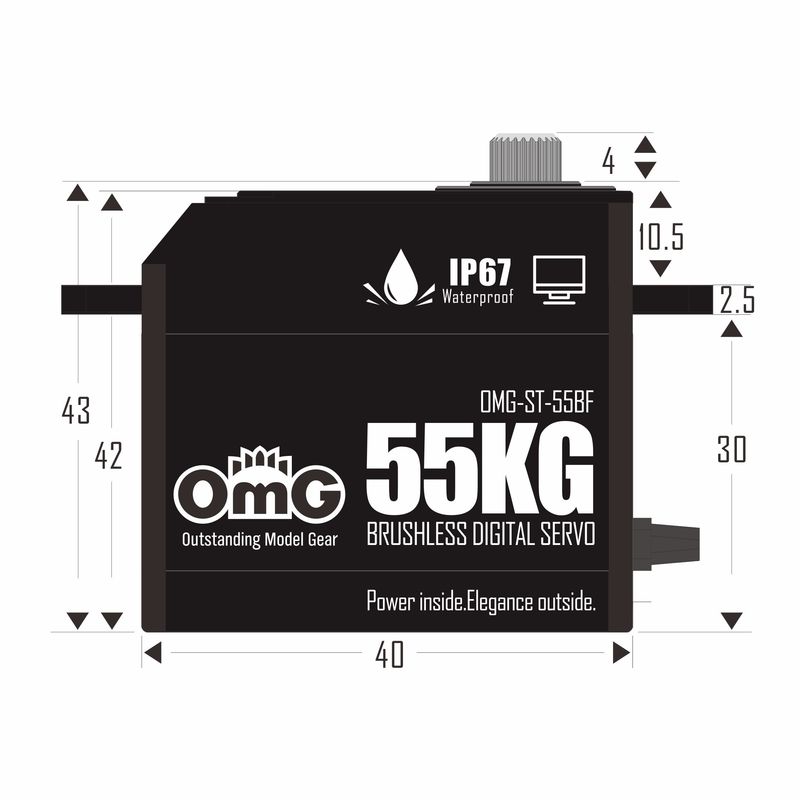 Omg 50kg servo motor Omg-St-55 - Car Accessories Omg avaliação e preço