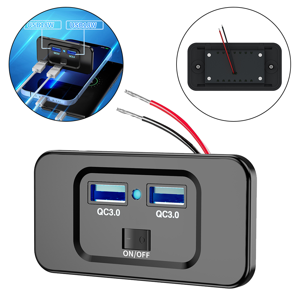 12v-24v qc 3.0 duplo usb carro - Car Accessories Qc avaliação e preço